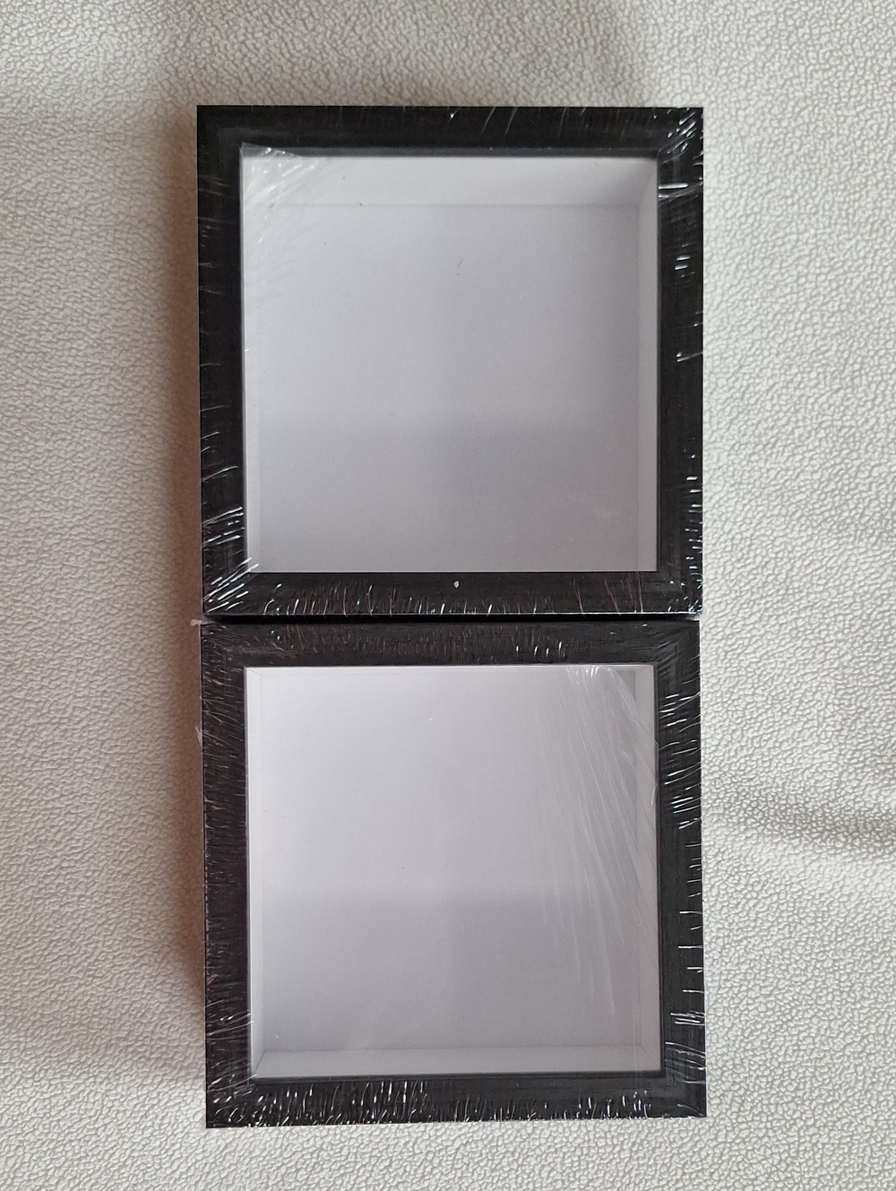 Set of 2 Black Square Shadow Box Frames